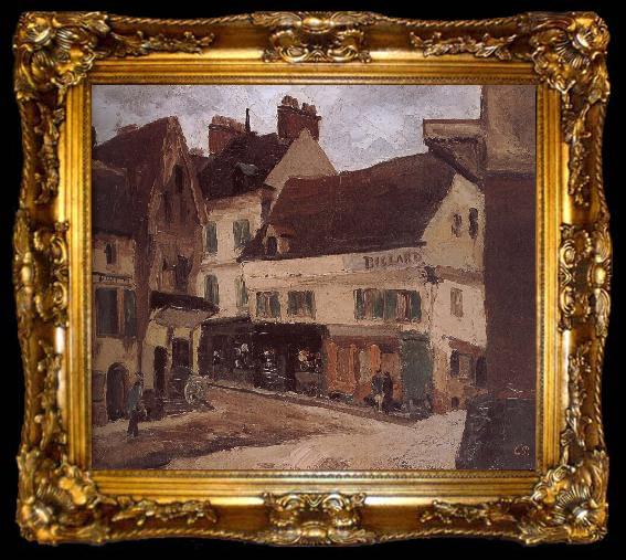 framed  Camille Pissarro Loose multi tile this s house, ta009-2